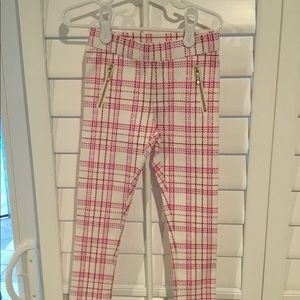 Raspberry Ponte Plaid Pants